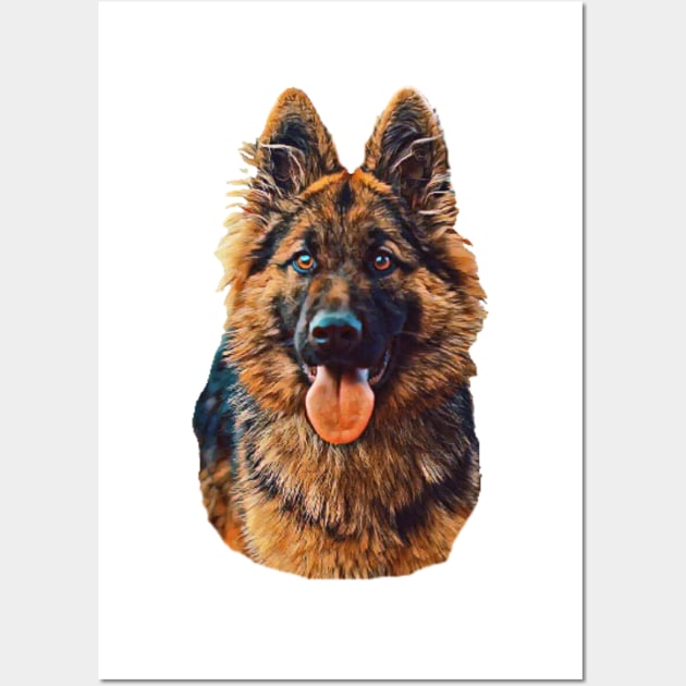 Brown German Shepherd Wall Art by CONCEPTDVS